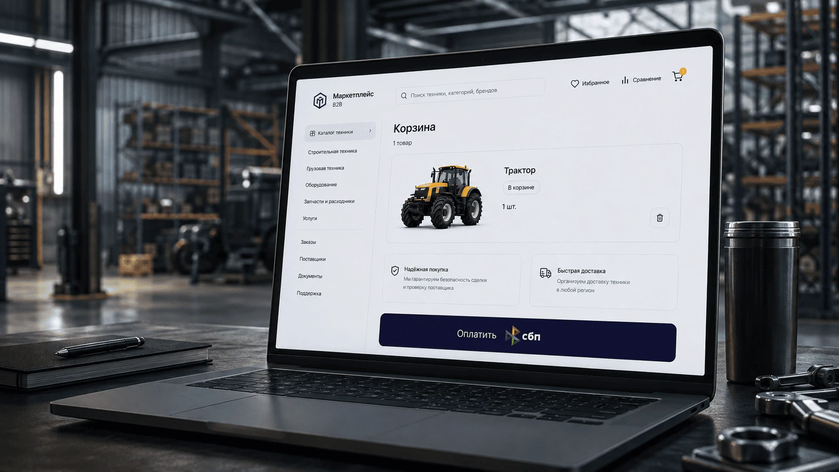 Оплата заказа через СБП на B2B-маркетплейсе